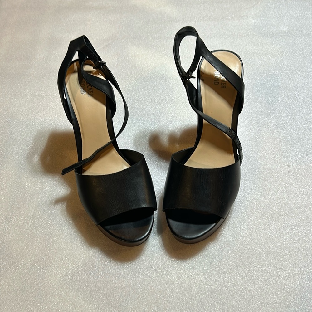 Bleecker and Bond leather platform heels size 10.